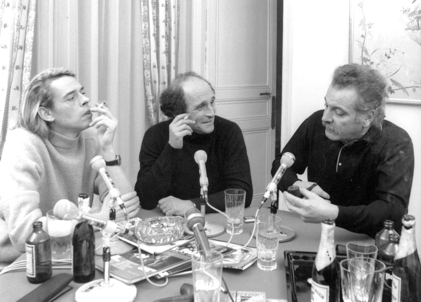 Jacques Brel, Léo Férré et Georges Brassens lors d'une interview pour le journal Rock et Folk