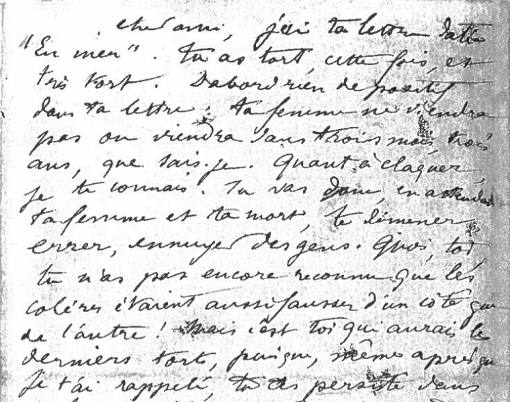 Lettre de Rimbaud à Verlaine du 4 juillet 1873